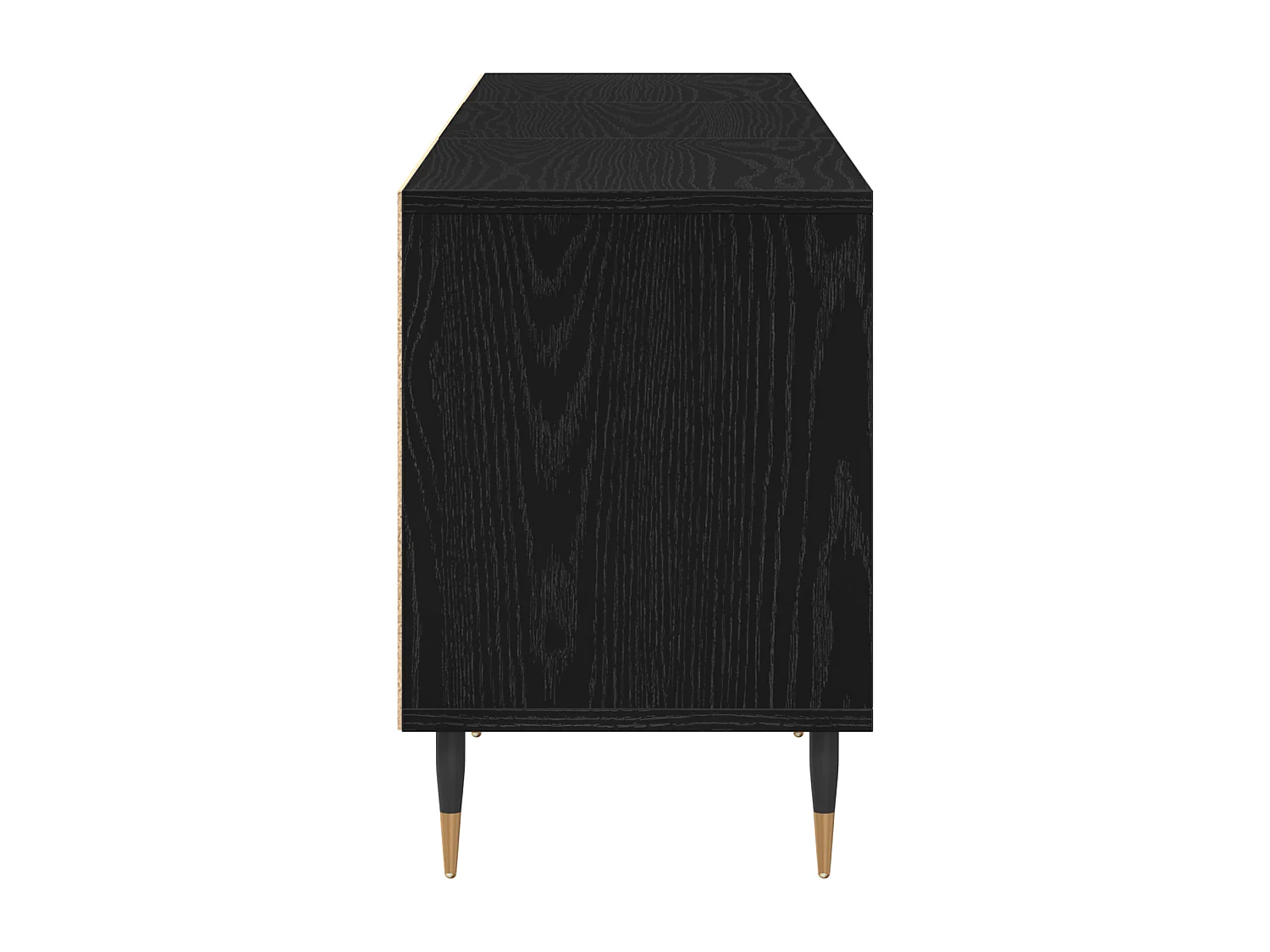 Meuble TV Chêne Noir 150x30x44,5 cm Bois reconstitué