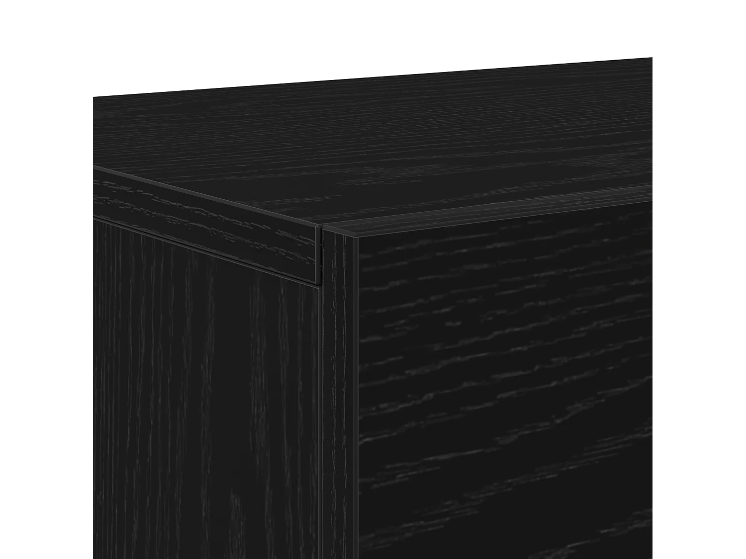Meuble TV Noir Chêne 150x30x50 cm Bois d'ingénierie