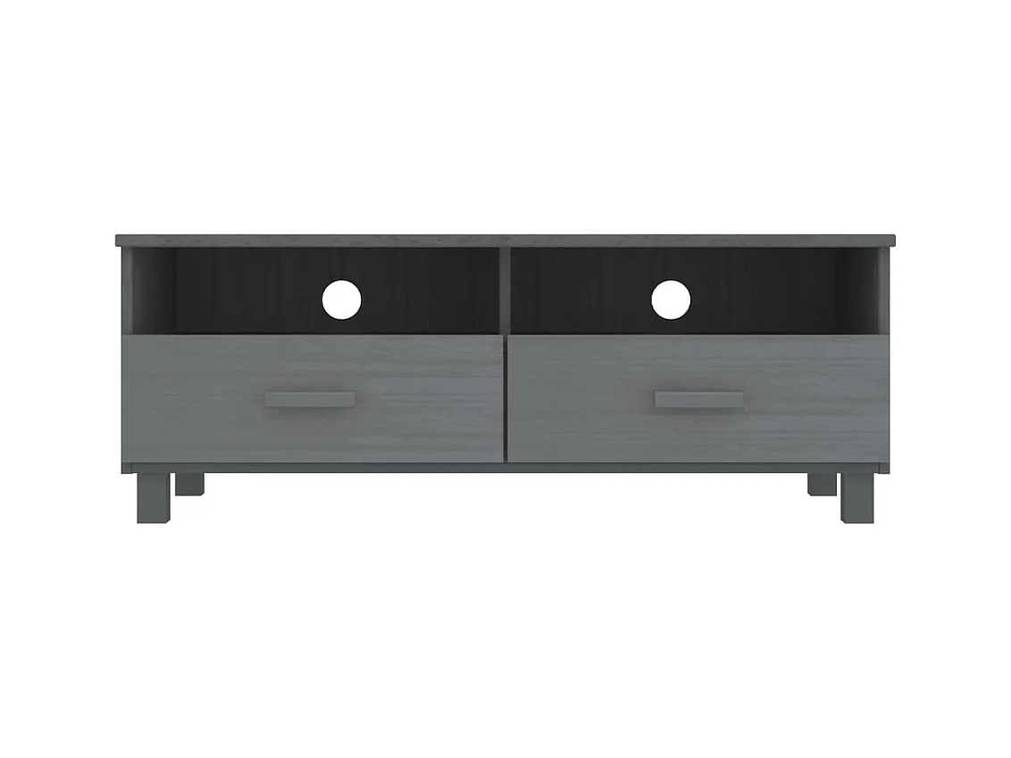 Meuble TV  Gris foncé 106x40x40 cm Bois massif de pin