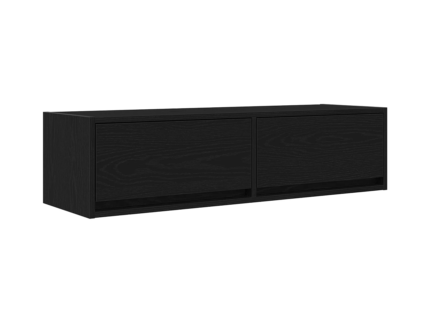 Meuble TV Noir Chêne 100x31x25,5 cm Bois d'ingénierie