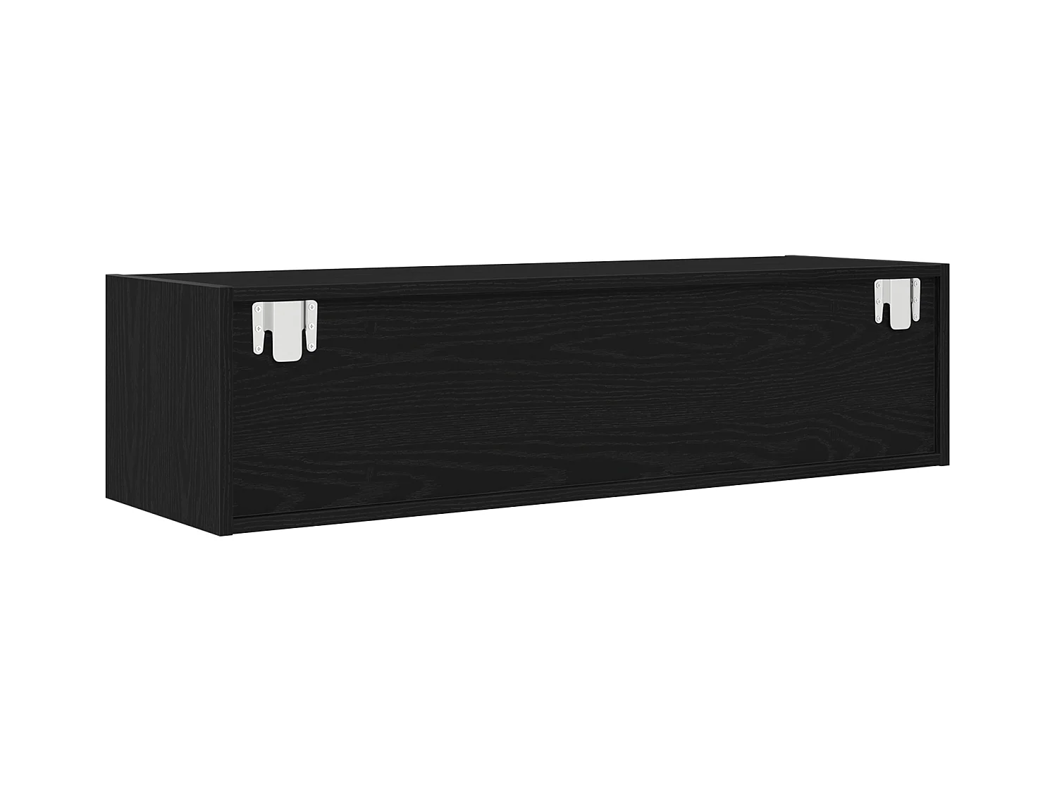 Meuble TV Noir Chêne 100x31x25,5 cm Bois d'ingénierie