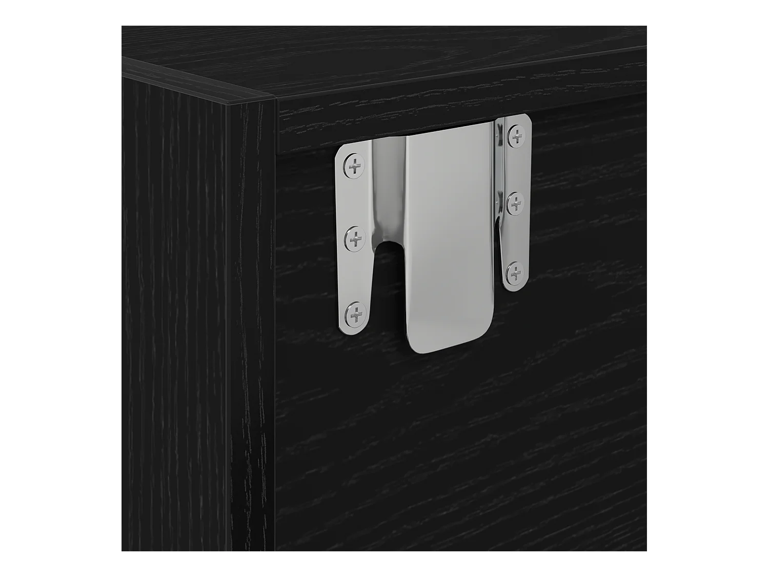 Meuble TV Noir Chêne 100x31x25,5 cm Bois d'ingénierie