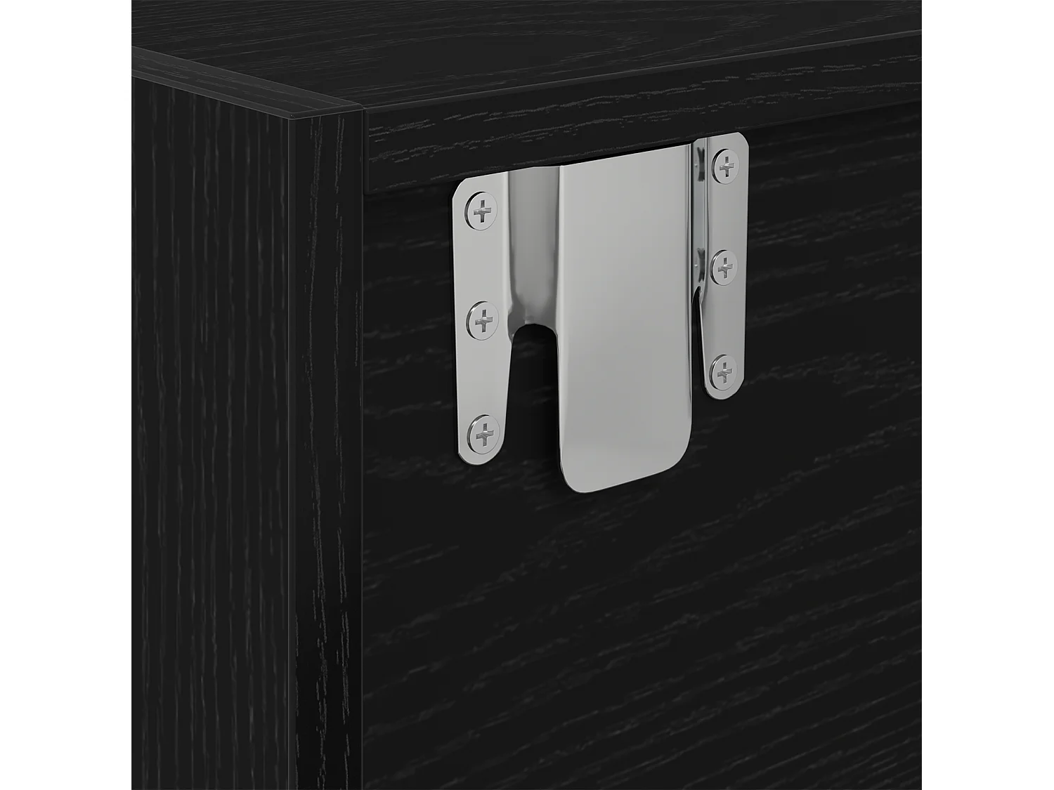 Meuble TV Noir Chêne 100x31x25,5 cm Bois d'ingénierie