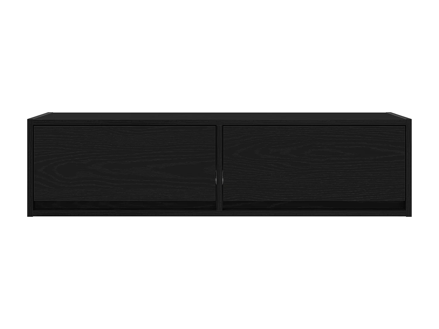 Zwarte eiken tv-kast 100x31x25,5 cm bewerkt hout