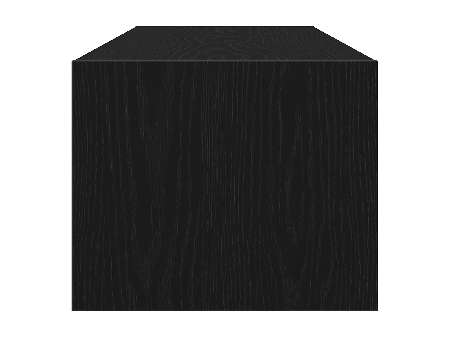 Zwarte eiken tv-kast 100x31x25,5 cm bewerkt hout