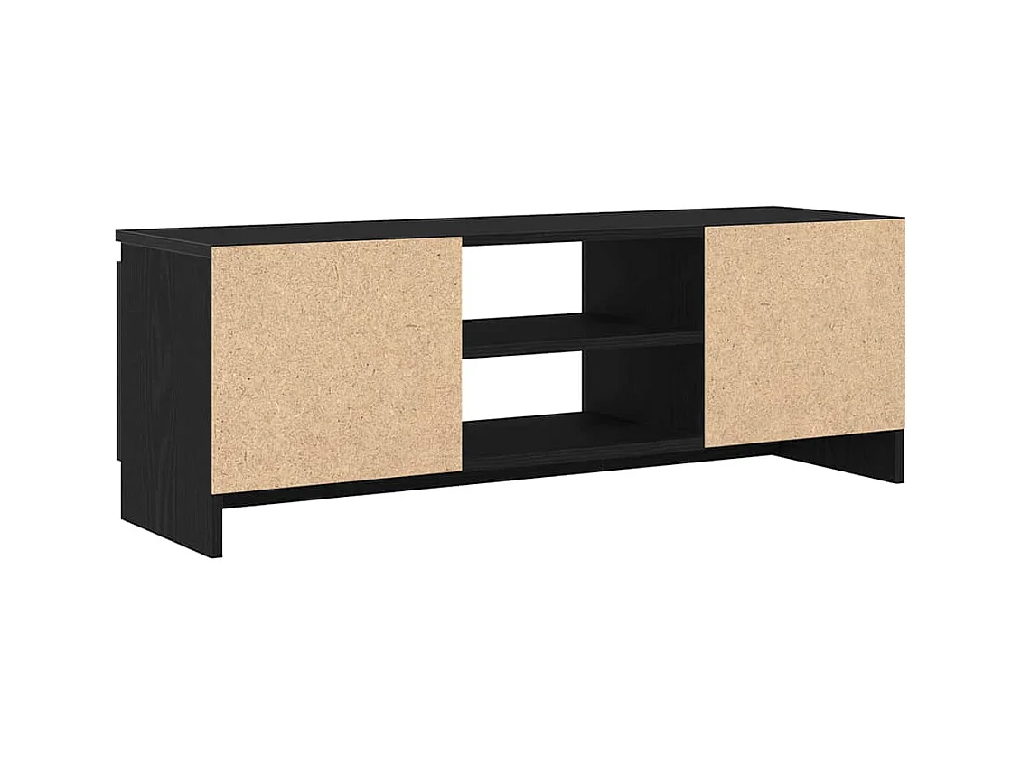 Meuble TV chêne noir 102x30x36 cm bois d'ingénierie