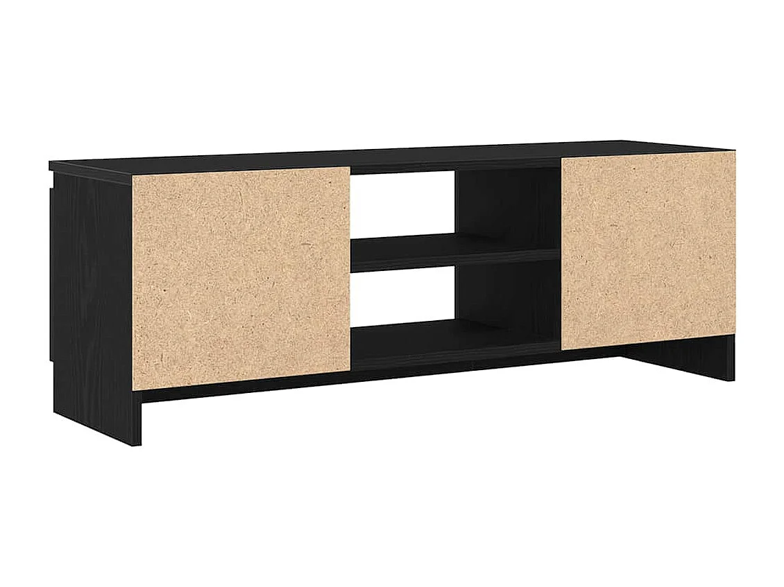 Meuble TV chêne noir 102x30x36 cm bois d'ingénierie