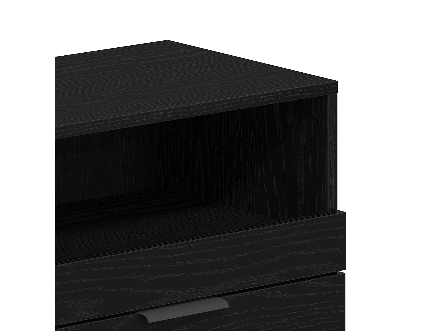 Meuble TV Noir Chêne 150x33,5x45 cm Bois d'ingénierie