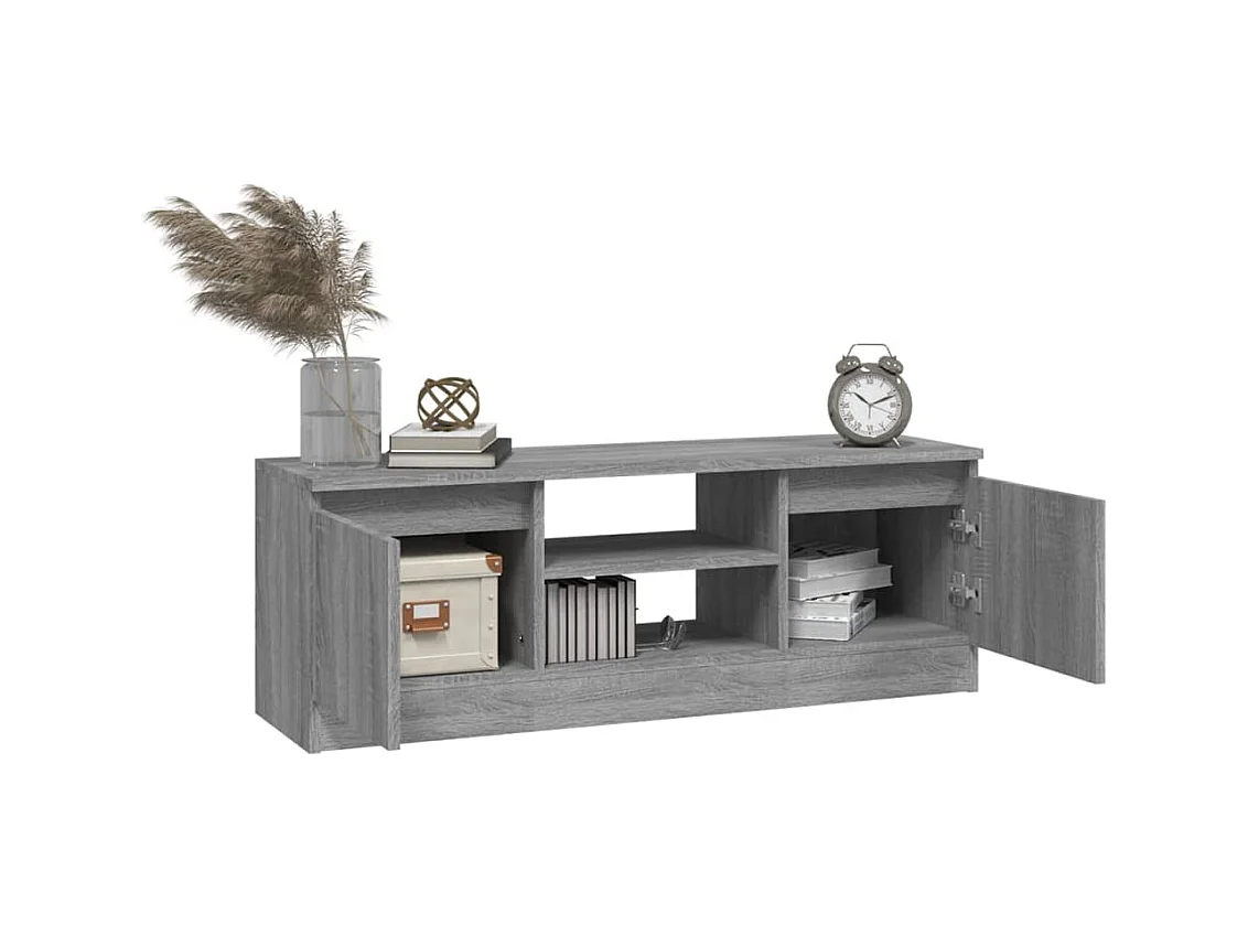 Meuble TV avec porte Sonoma gris 102x30x36 cm
