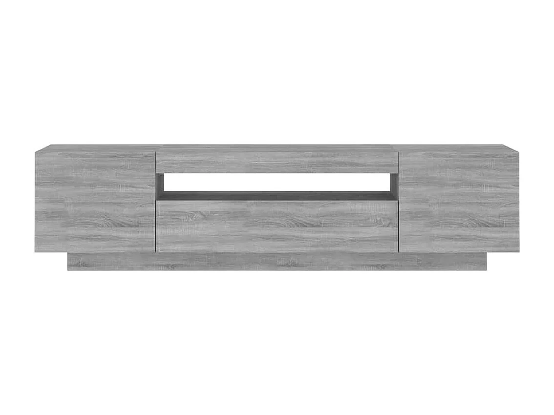 Mueble de TV Sonoma gris con luces LED 160x35x40 cm