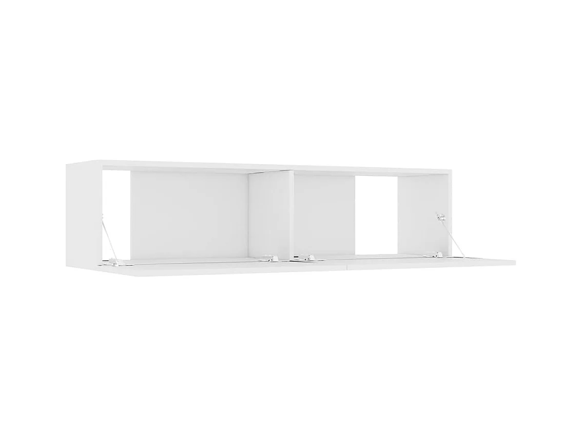 Meuble TV Blanc 120x30x30 cm Bois d’ingénierie