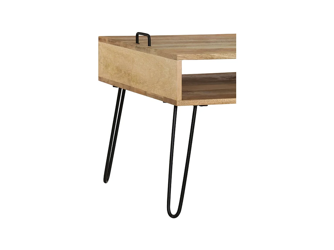 Meuble TV Bois de manguier massif 110 x 35 x 45 cm
