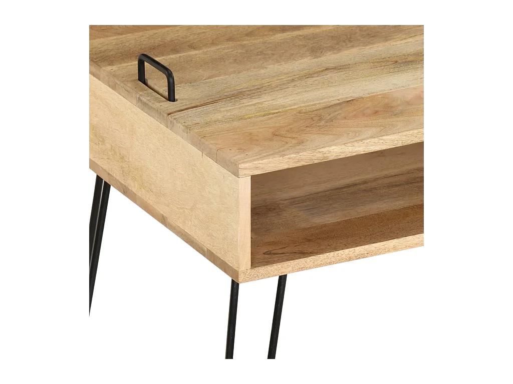 Meuble TV Bois de manguier massif 110 x 35 x 45 cm