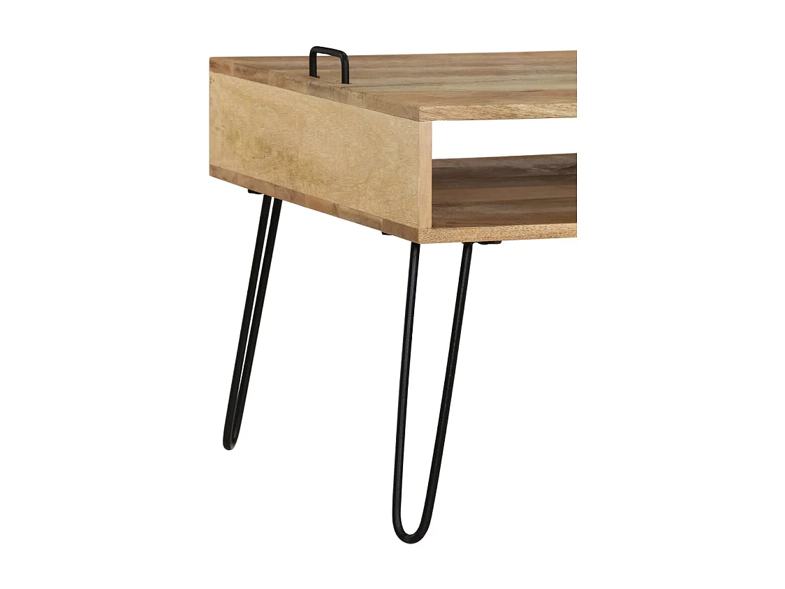 Meuble TV Bois de manguier massif 110 x 35 x 45 cm
