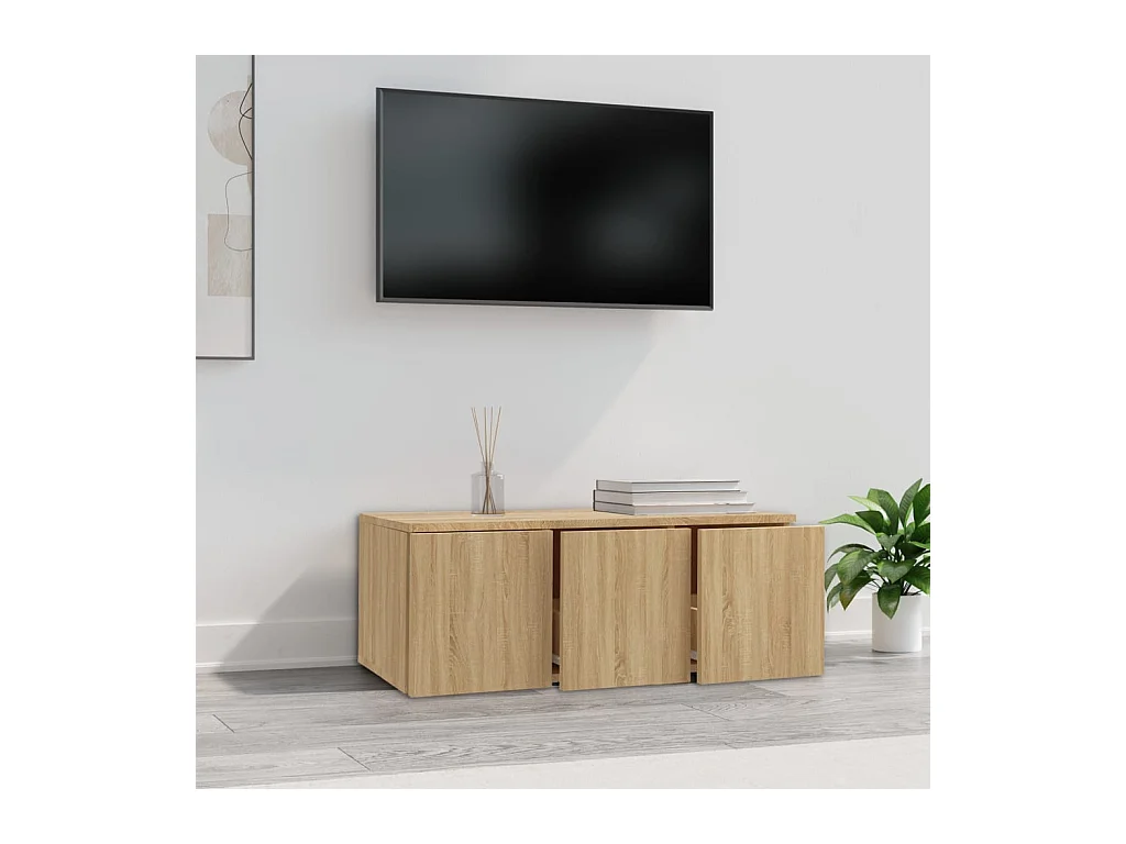 Meuble TV Chêne sonoma 80x34x30 cm Bois d'ingénierie