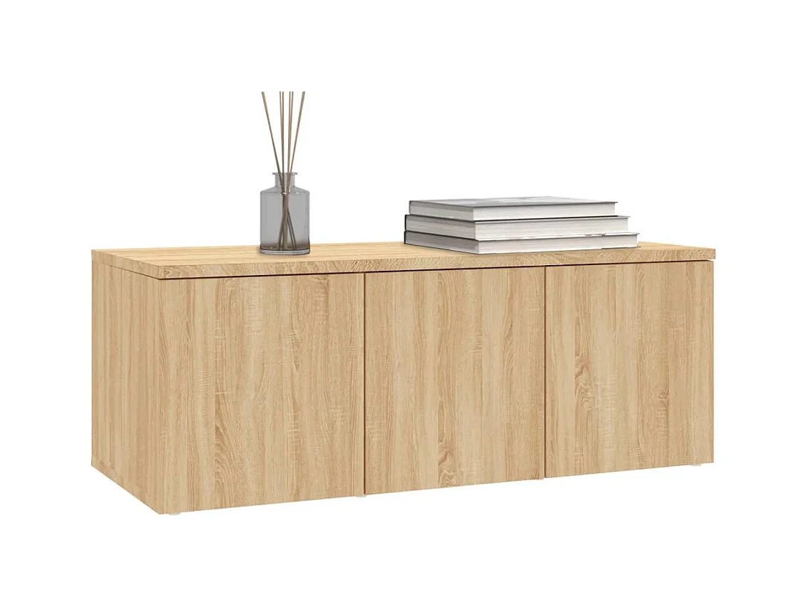 Meuble TV Chêne sonoma 80x34x30 cm Bois d'ingénierie