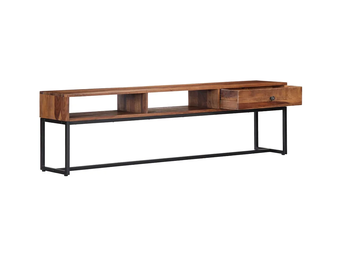 Meuble TV 160x30x45 cm Bois de Sesham massif