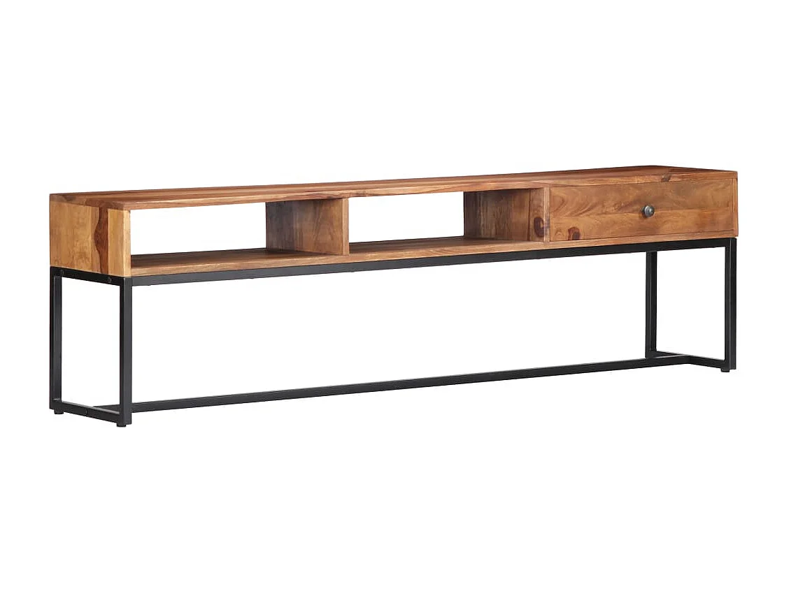 Meuble TV 160x30x45 cm Bois de Sesham massif
