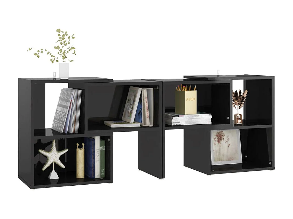 Meuble TV Noir brillant 104x30x52 cm Bois d'ingénierie