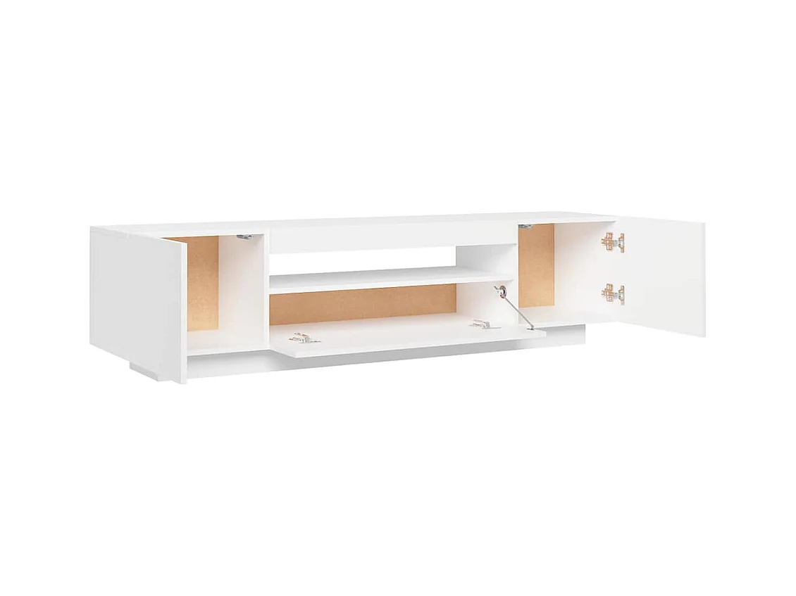 Meuble TV avec lumières LED blanc 160x35x40 cm