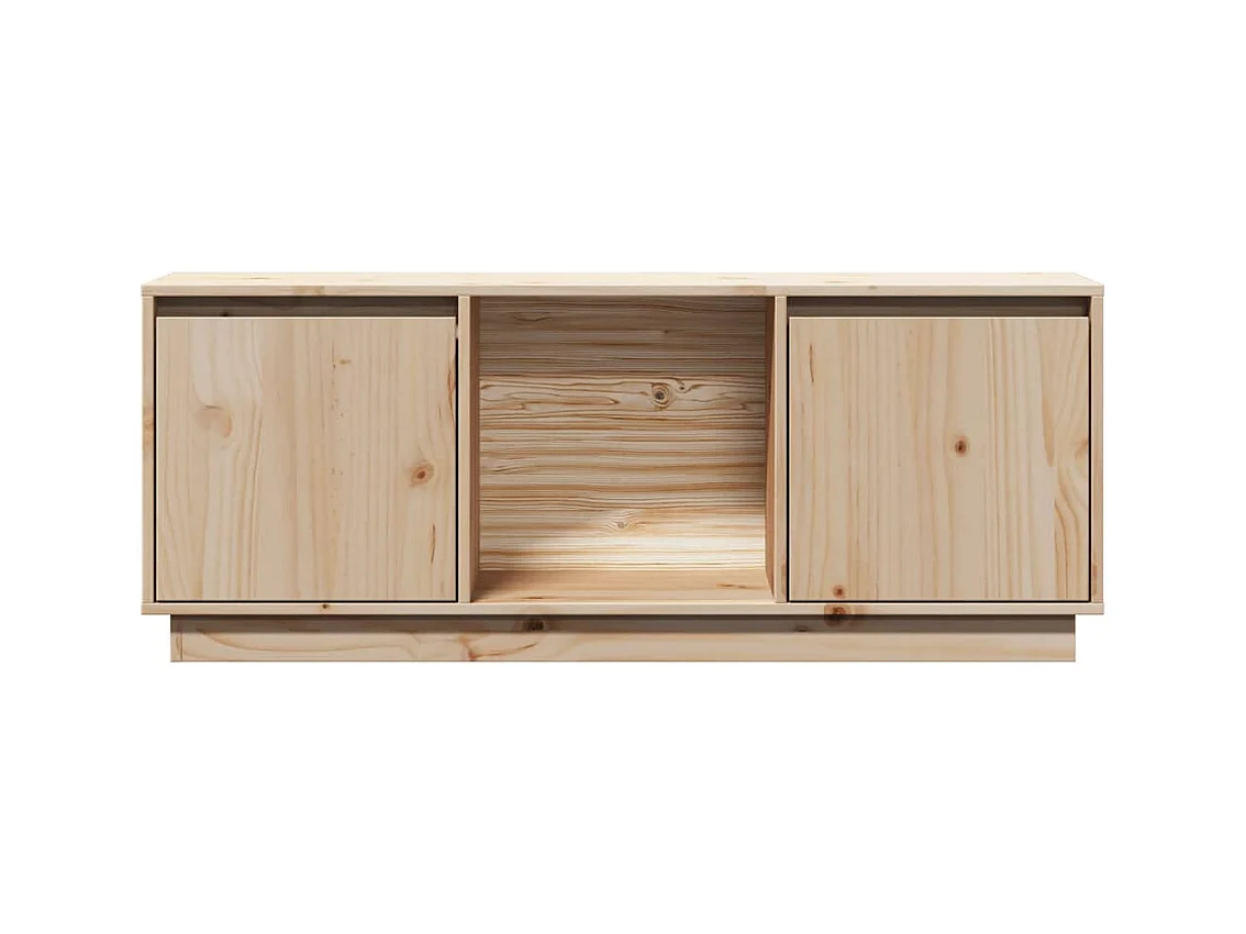 Meuble TV 110,5x35x44 cm Bois de pin massif