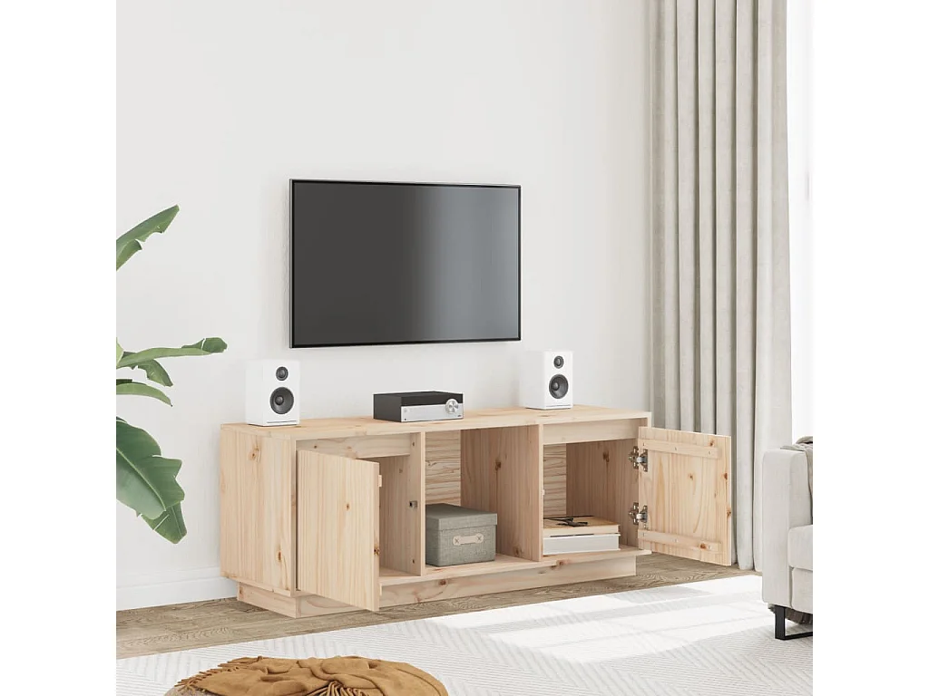 Mobile TV 110,5x35x44 cm Legno massello di pino