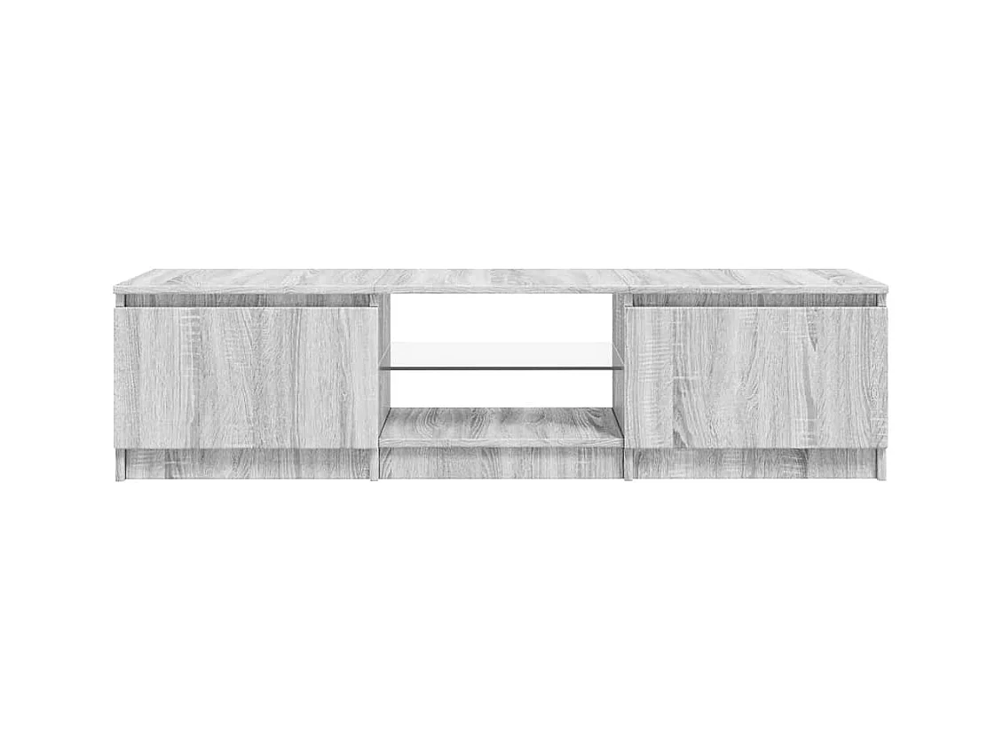 Meuble TV avec lumières LED Sonoma gris 140x40x36 cm