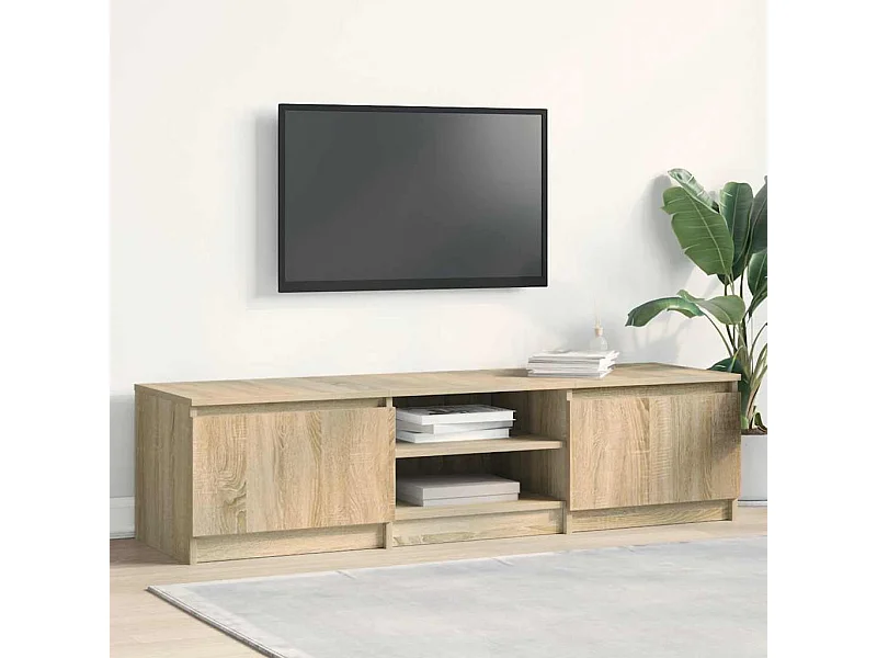 Mueble de TV de roble Sonoma 140x40x35,5 cm Madera de ingeniería