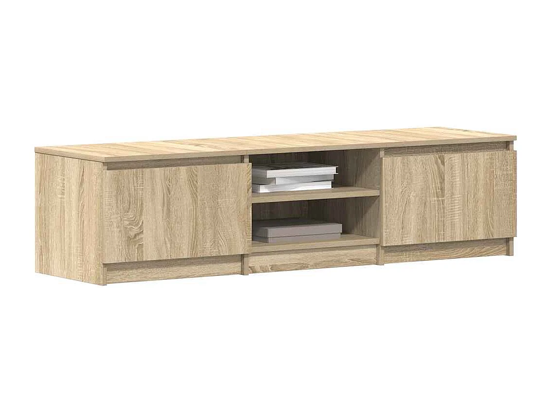 Mueble de TV de roble Sonoma 140x40x35,5 cm Madera de ingeniería