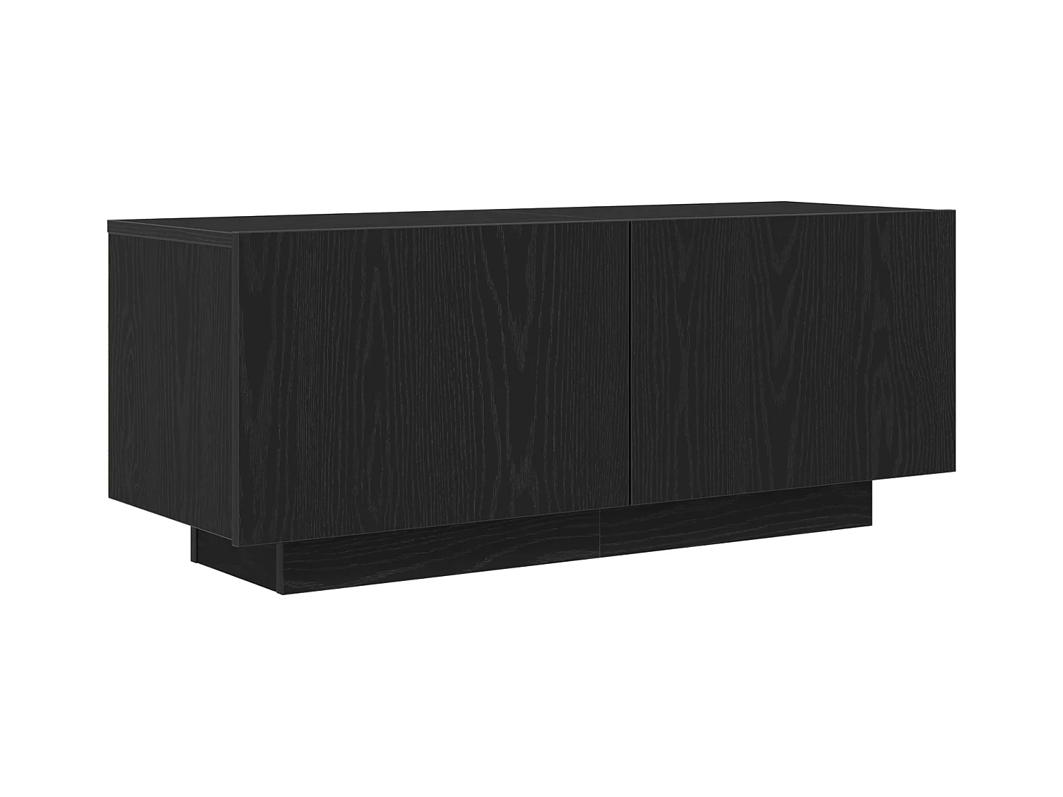 Meuble TV Chêne Noir 100x35x40 cm En bois d'ingénierie