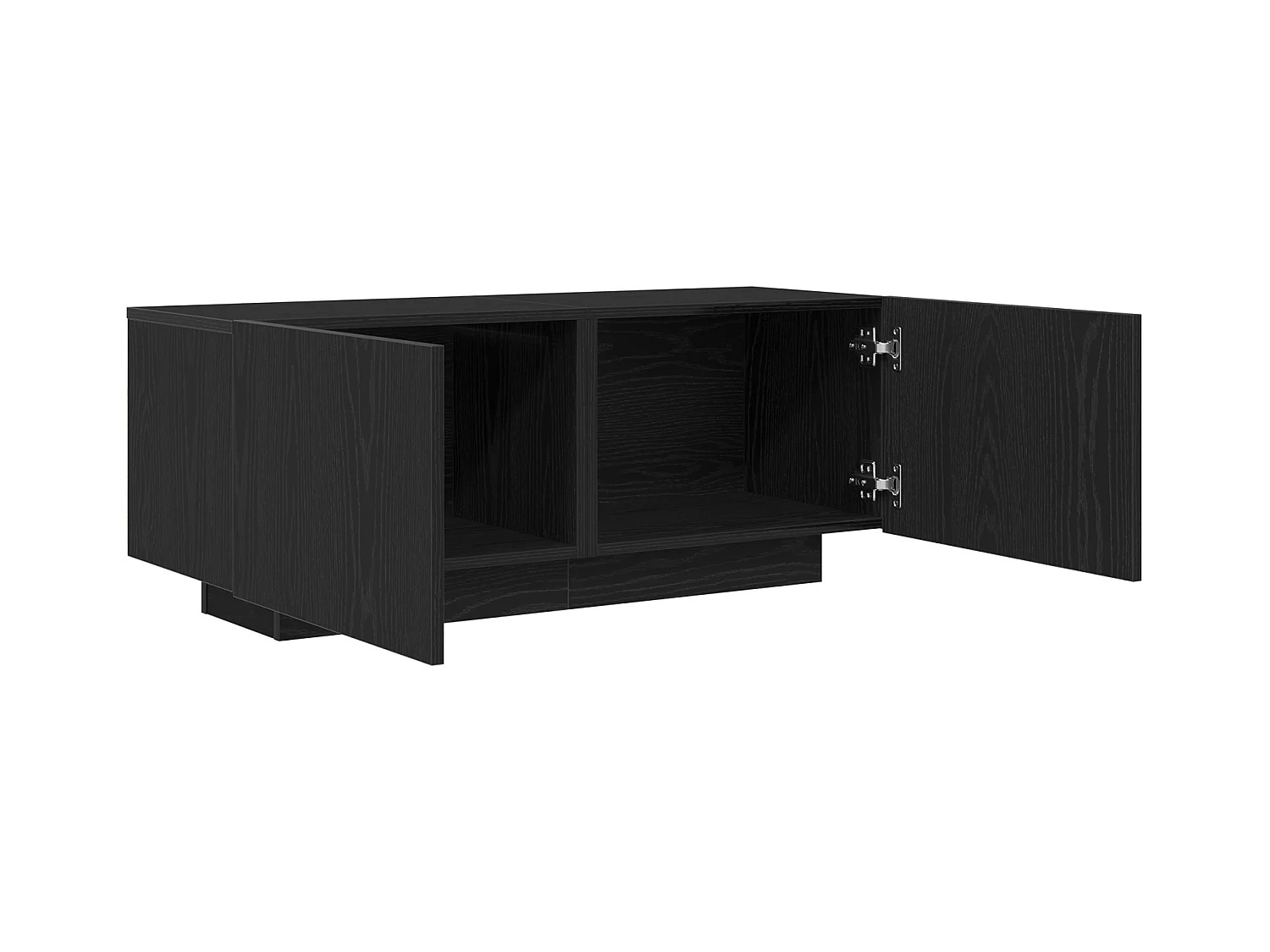 Meuble TV Chêne Noir 100x35x40 cm En bois d'ingénierie
