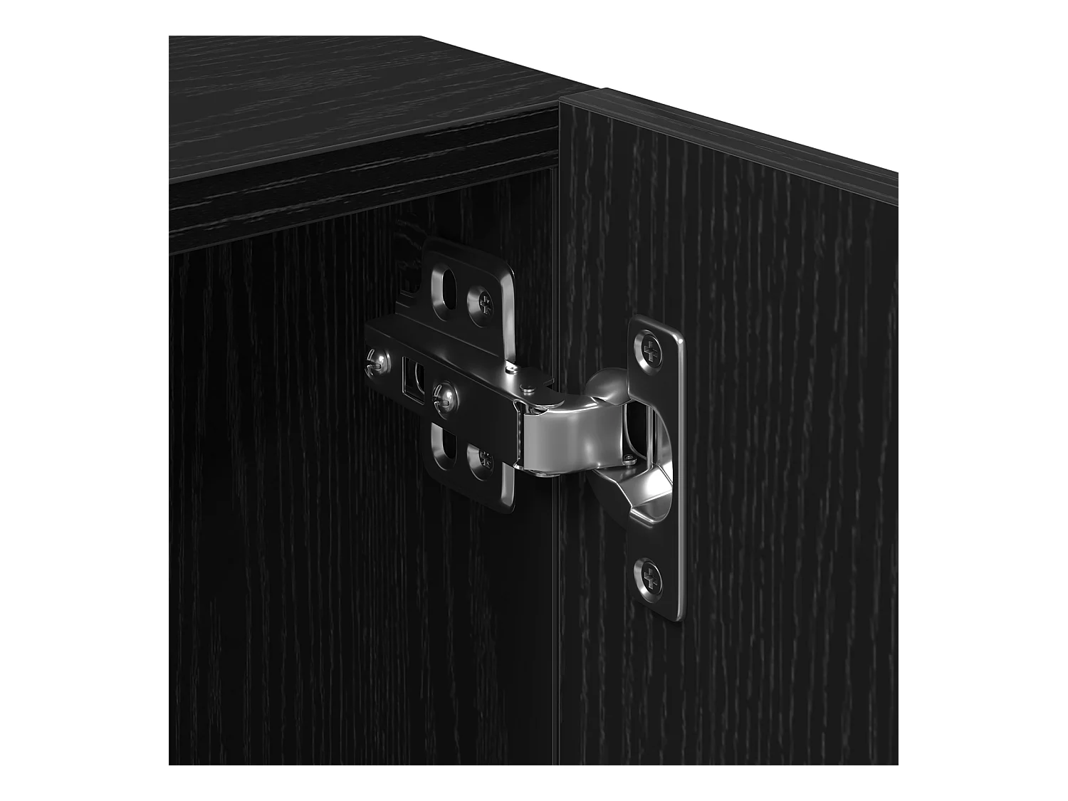 Meuble TV Chêne Noir 100x35x40 cm En bois d'ingénierie