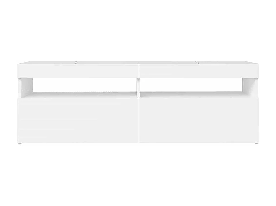 Mobile porta TV con luci LED bianco 120x35x40 cm