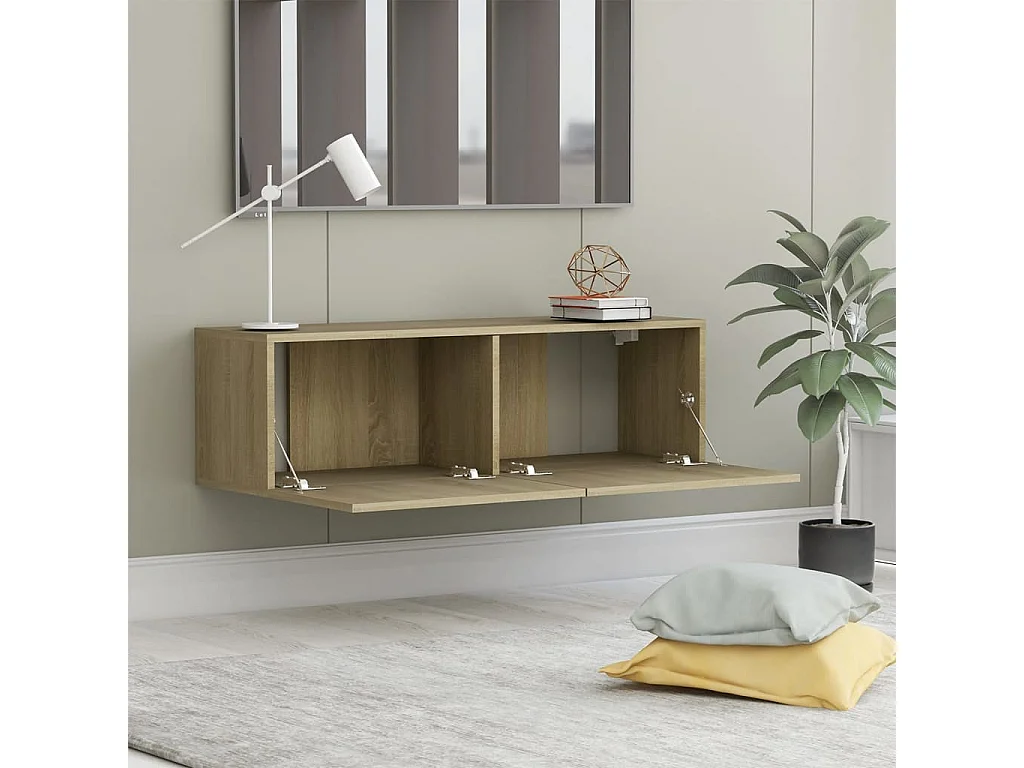 Mobile TV in rovere Sonoma 100x30x30 cm in legno ingegnerizzato