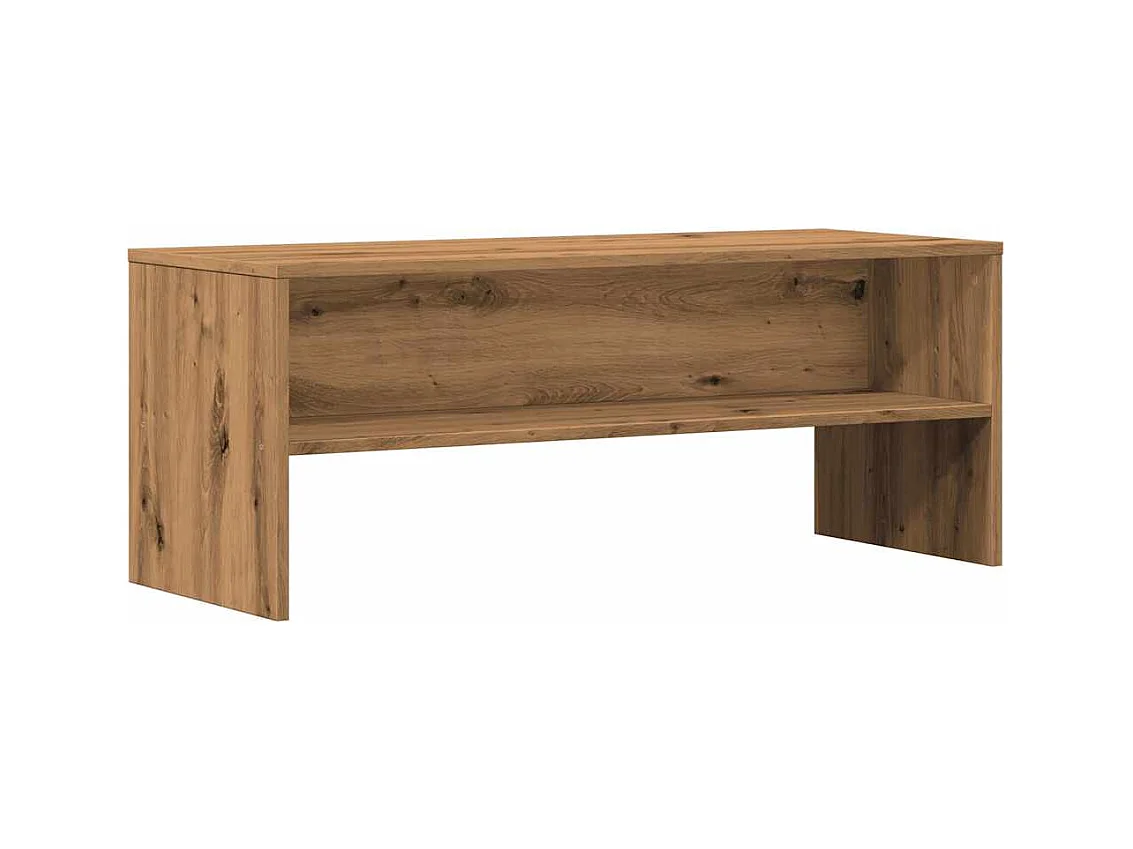 Meuble TV chêne artisanal 100x40x40 cm bois d'ingénierie