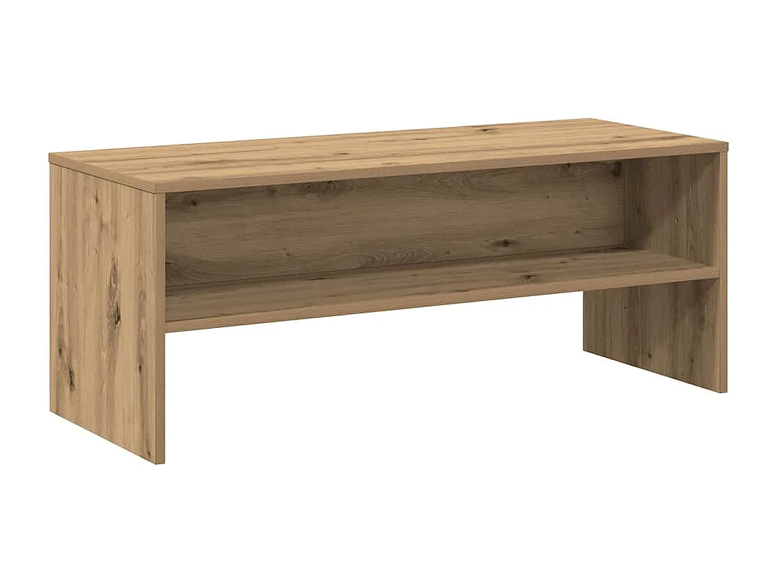 Meuble TV chêne artisanal 100x40x40 cm bois d'ingénierie