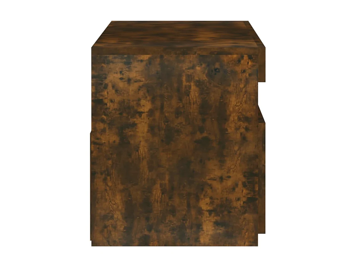 Meuble TV avec lumières LED Chêne fumé 75x35x40 cm