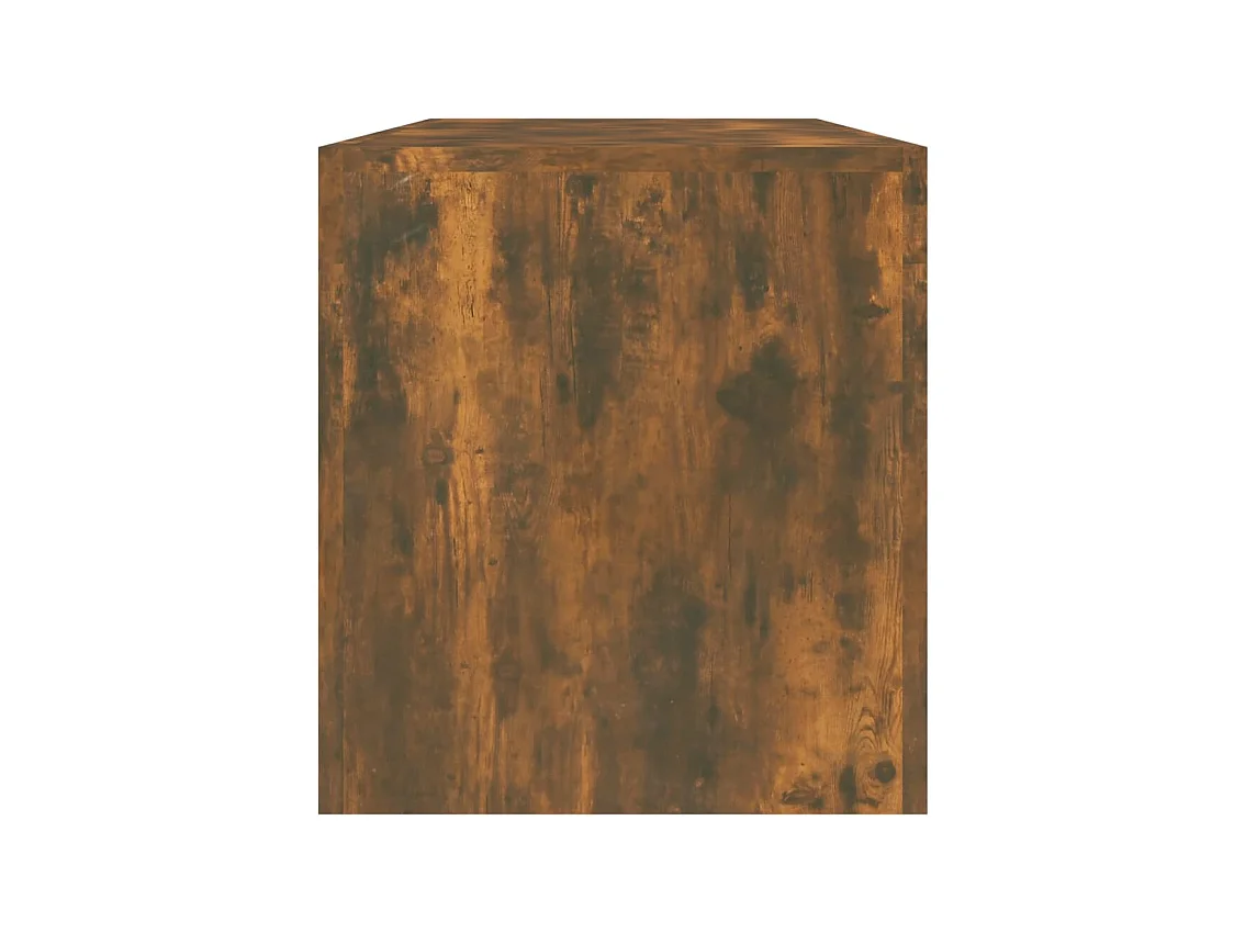 Mobile TV con luci LED Rovere fumé 140x36,5x40 cm