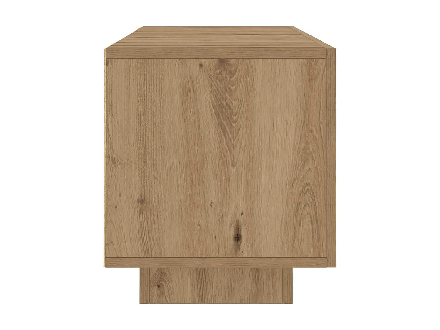 Meuble TV avec lumières LED chêne artisanal bois d'ingénierie