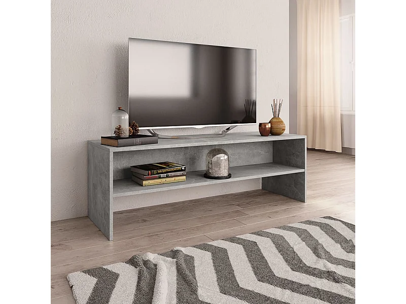 Betongrijs tv-meubel 120x40x40 cm bewerkt hout