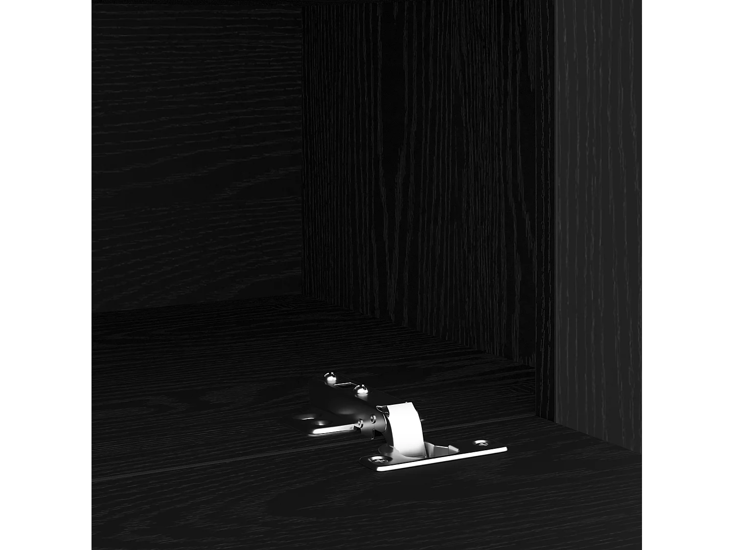 TV-meubel met LED Zwart Eiken 120x35x40 cm Technisch hout