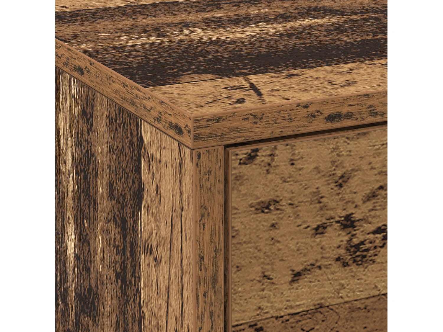 Mueble TV con LED Madera Envejecida 140x34x40 cm Madera reconstituida