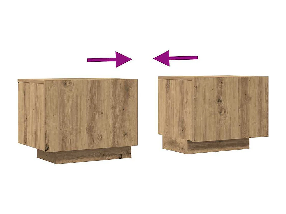 Meuble TV chêne artisanal 100x35x40 cm bois d'ingénierie