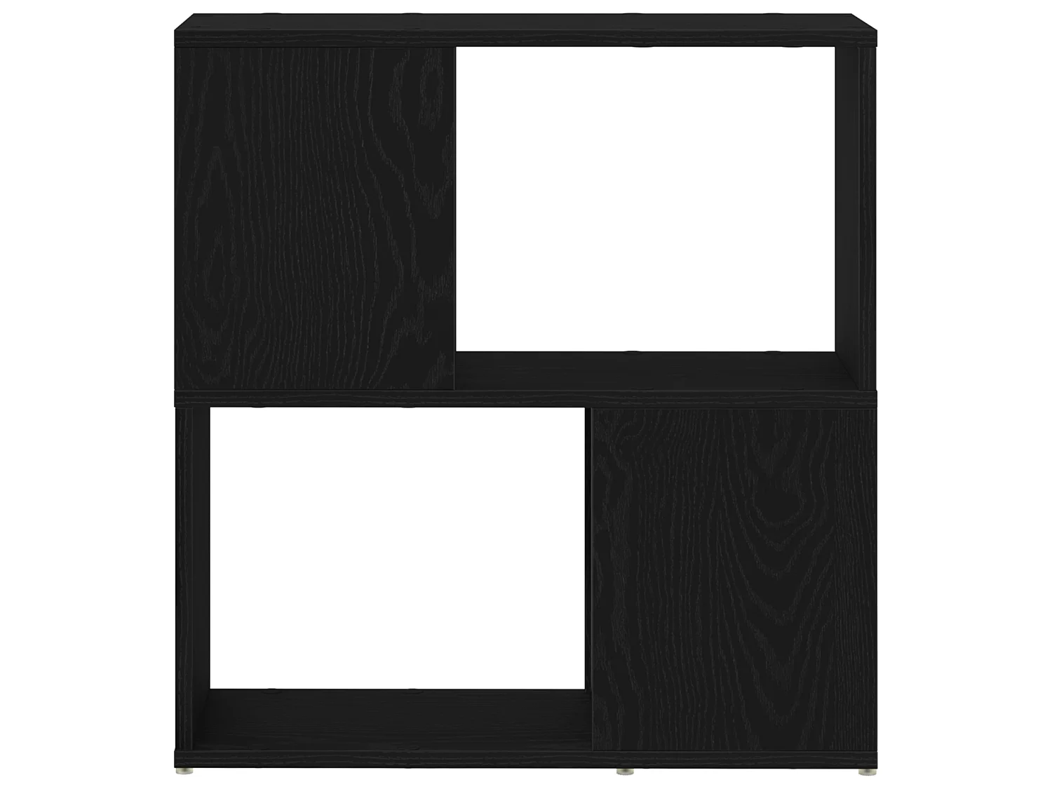 Bibliothèque Noire en Chêne 60x24x63 cm en Bois d'Ingénierie