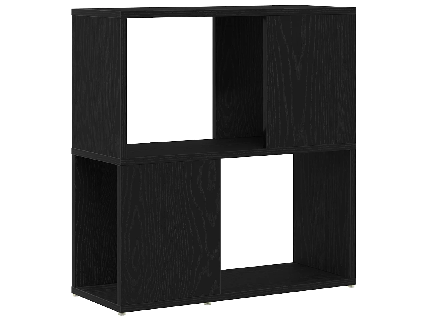 Bibliothèque Noire en Chêne 60x24x63 cm en Bois d'Ingénierie