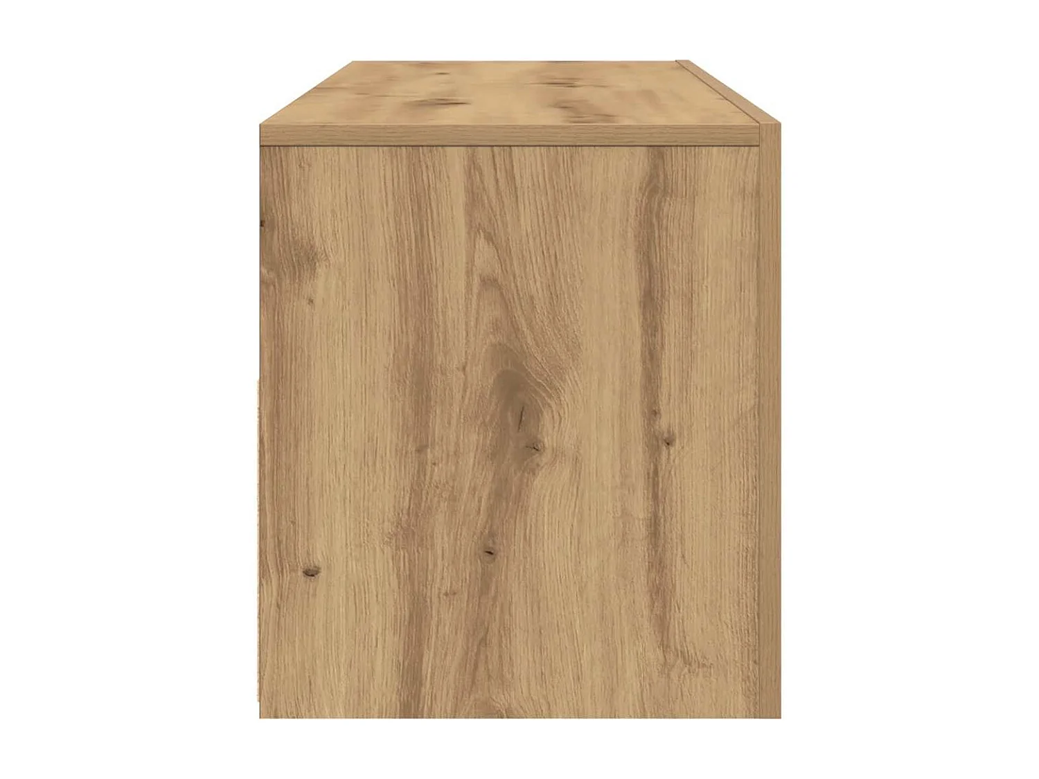 Meuble TV avec lumières LED chêne artisanal bois d'ingénierie