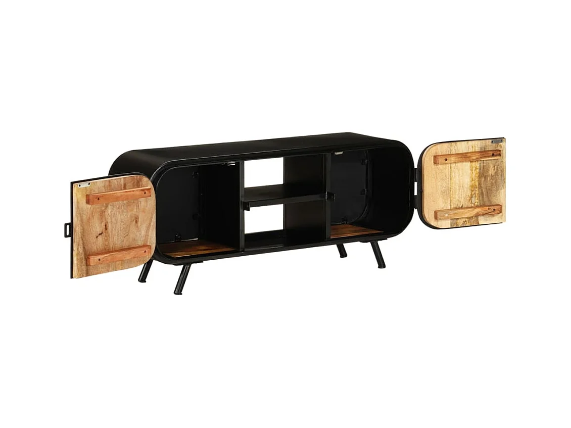 Meuble TV 110x30x45 cm Bois de manguier brut