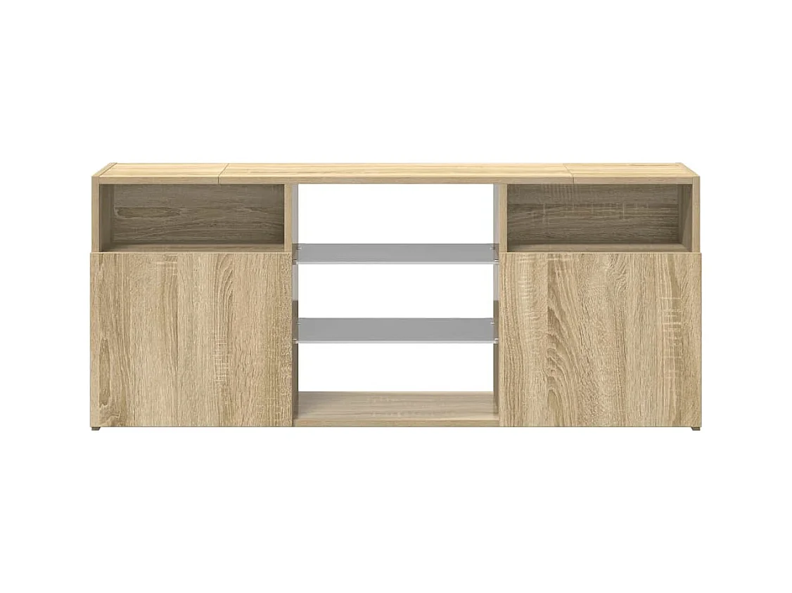 Meuble TV avec lumières LED chêne sonoma 120x30x50 cm