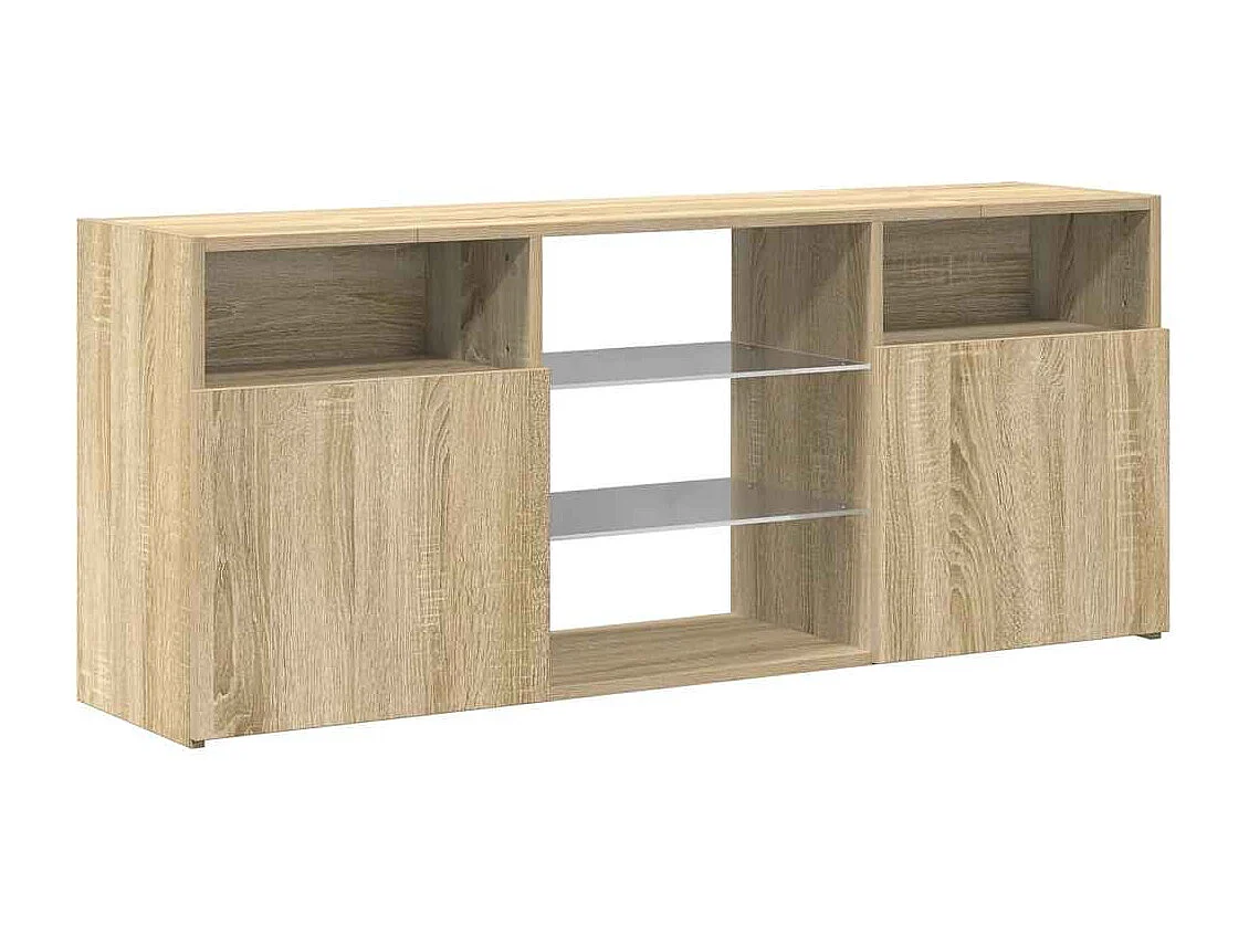 Meuble TV avec lumières LED chêne sonoma 120x30x50 cm