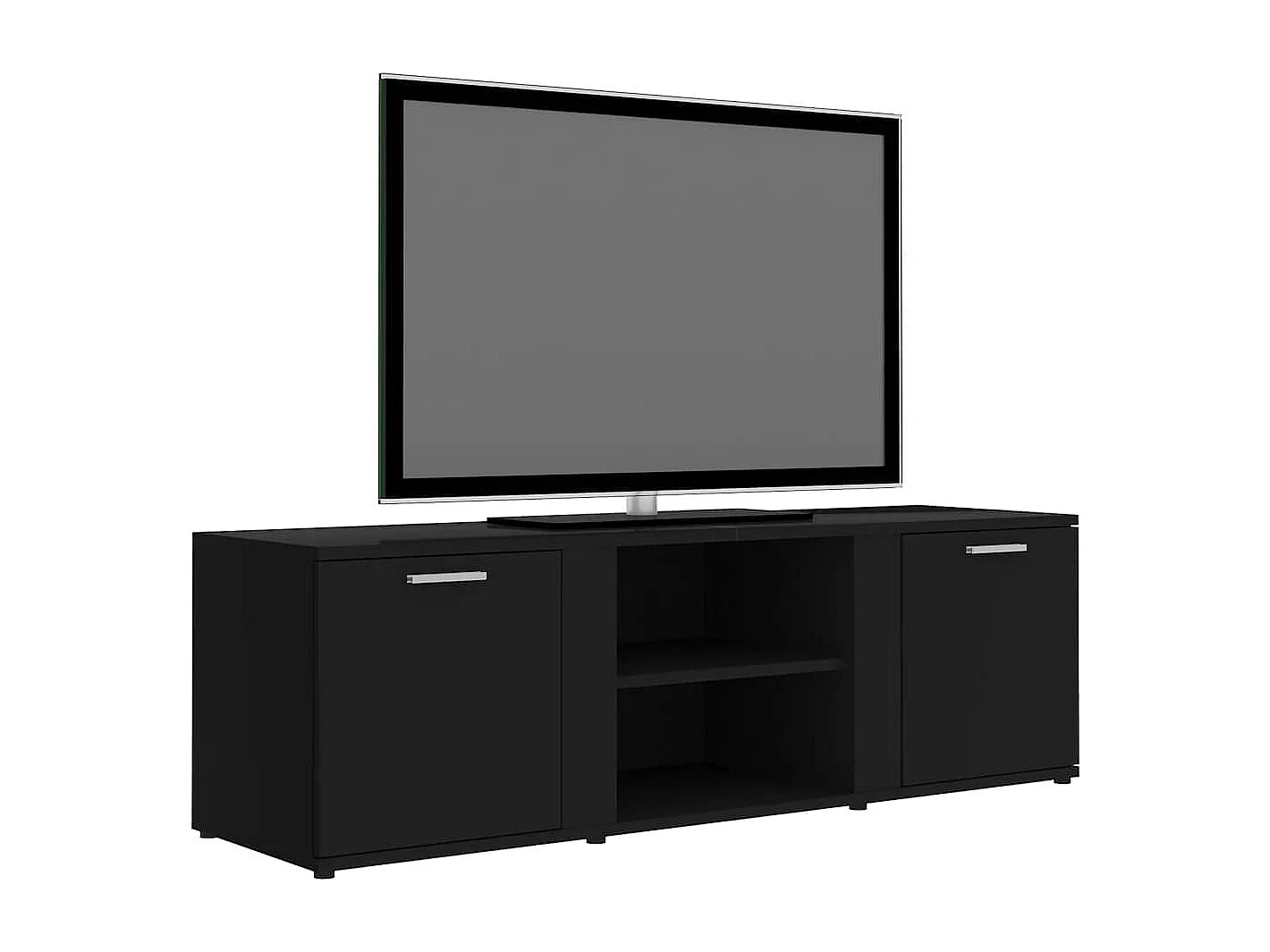 Mueble de TV negro 120x34x37 cm Madera de ingeniería